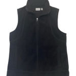 kim rogers  Fleece Vest Jacket full zip polyester black mock neck Size Medium Photo 0