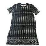 Tory Burch Bologan Knit Aztec Pima Cotton Drawstring Mini Dress Photo 1