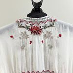 Johnny Was NWOT  Embroidered Floral Bohemia Long SHIRT Tunic Blouse Sz S Photo 11