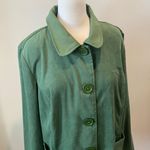 Counterparts Womens Green Blazer Size 18 Faux Suede Stretch Photo 4