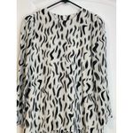 Joie  Silk Shift Dress Size Small Black and White Peplum Country Club Preppy NWT Photo 3