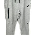 Nike Size 1X NWT Tie Waist Sweatpants Gray Standard Fit Leg Pocket Zipper Gym Photo 0