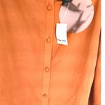 Line and Dot NWT  Thea Square Neck Blouse Caramel Puffed Sleeves Size Medium Photo 7