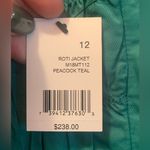 Elie Tahari Tahari Roti Jacket peacock teal NWT women’s size 12. Photo 4