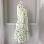 Ann Taylor Tiered Dress Floral Lemon Blue Long Sleeve Mini Flare Size 4 NEW Photo 2