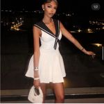 ZARA NWT Sailor Collar Dress, Navy and White Size Small Photo 9