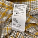 Maeve  Anthropologie Womens Yellow Plaid Puff Sleeve Square Neck Blouse Medium Photo 5