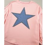 Plus Studded Star Graphic Oversized Pink Top Blouse Blue Star Size 2x Worn Once Photo 6