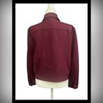 Ellen Tracy Eggplant Stretch Button Down Blazer Jacket Size Large Photo 2