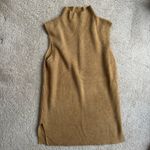 A New Day Women's Tan Ribbed Wide Leg Mock Neck Sweater Two Piece Set Photo 5