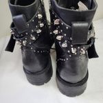ZARA  Leather Black Ankle Boots with Silver Studs Size EU 40 Photo 4