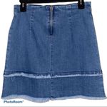 0² Denim O2 Denim medium denim raw hem mini skirt pre owned Photo 2