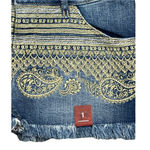 Arizona Jeans Arizona Jean Co. Womens Shorts Size 1 Regular Denim‎ Jean Cut Off Embellished Photo 2