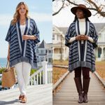 NEW Lauren Ralph Lauren Striped Cotton Fringe Photo 1