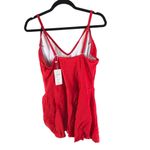 Husmeu Swimdress Tie Ruched Shelf Bra Removable Cups Red XL Photo 1
