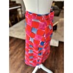 Anthropologie XS Maeve Slim Fit Midi Skirt Red Pencil Stretch Photo 8