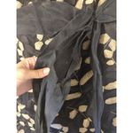 Shoshanna RTR Sz 4 Valerie Black Gold Leaf Strapless Bow Waist Midi Dress Photo 7