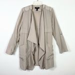 Forever 21 Beige Open Face Waterfall Cardigan Coat Photo 2