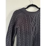 Abercrombie & Fitch Navy Blue Cable Knit Crewneck Sweater Women’s Size Medium Photo 2