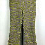 Urban Outfitters Black Green Checked Plaid Cropped Flare Pants Photo 0