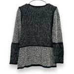 Calvin Klein  Black & White Colorblock Long Sleeve‎ Pullover Sweater Sz M Photo 5