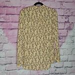 Sundance BUTTER YELLOW PLEATED RED BLUE FLORAL PRINTED HI LOW POPOVER BLOUSE M Photo 1