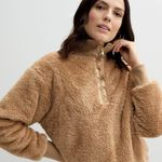 Sonoma New Women's Goods For Life Pullover Size XXL Beige Cozy Quarter Zip Photo 3