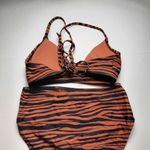 Kona Sol  bikini Swimsuit Women's Medium Brown Black Animal Print Swimwear Photo 6