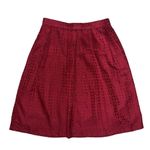 Hutch ‎ red textured with red flowers full skirt 10 Photo 0