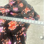 Tularosa  Santorini Maxi Dress Women's Med Black Pink Floral Sleeveless Halter Photo 9