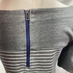 Gap Vintage Y2K  Boatneck Mariner‎ Dress XS Striped Preppy Cotton Gray Combo Photo 5