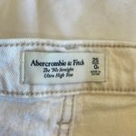 Abercrombie Ultra High Rise Straight White Cargo Carpenter Jeans Size 25 Photo 4
