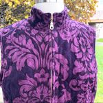 Charter Club  Purple Velour Sleeveless Vest Jacket Photo 7
