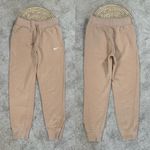 Nike Women’s Phoenix Fleece Joggers Pants Pull On High Waisted in Brown Cream M Photo 2