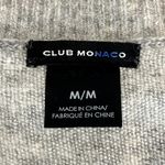 Club Monaco Knit Sweater Color Block Dress Grey Cream Navy Size Medium Zipper Photo 4