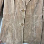 wilson's leather EUC  women’s light tan collar button up genuine leather jacket S‎ Photo 4