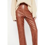 Bardot  Croc Faux Leather Pants in Tan Croc 8 Womens Vegan Trousers Photo 10