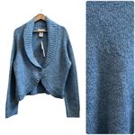 White Stag  New Blue Snap Closure Shawl Collar Waist Length Sweater Size Large Photo 8