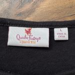 Vintage Quacker Factory Fall Autumn Sweater Embroidery Leaves Rhinestones Large Black Photo 2
