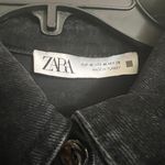 ZARA Dress Black Denim Western Fringe Button Front Rhinestones Photo 3