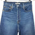 Levi's  Womens Ribcage Straight Jeans 31 High Rise Button Fly Blue Denim Classic Photo 5