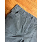 Talbots High Waist Patch Pocket Crop Pants Olive Green Size 10 Photo 3