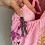 Anthropologie  Pink V Neck Ruffle Midi Dress M Photo 8