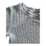 Christian LaCroix Nwt  cream-colored open-knit crew neck sweater extra small Photo 2