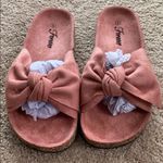 Forever Bow Accent Mauve Slide Sandals Size 6 Pink Photo 4