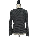 Ralph Lauren Lauren  Black White Striped Boatneck Sweater L | Nautical Preppy Photo 4