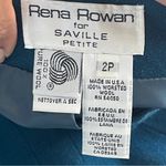 Rena Rowan  FOR SEVILLE | Teal Wool High Waisted Pencil Skirt Sz 2P Photo 4