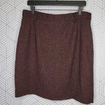 Burgundy Saks Fifth Ave Black Label Tweed Skirt Sz 14 Red Photo 0