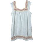 Faherty Organic Cotton Hailee Shift Dress White Apres Soleil Stripe Size M Photo 5