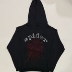 Spyder Black & Red Rhinestone Spider Hoodie Size Small Photo 0